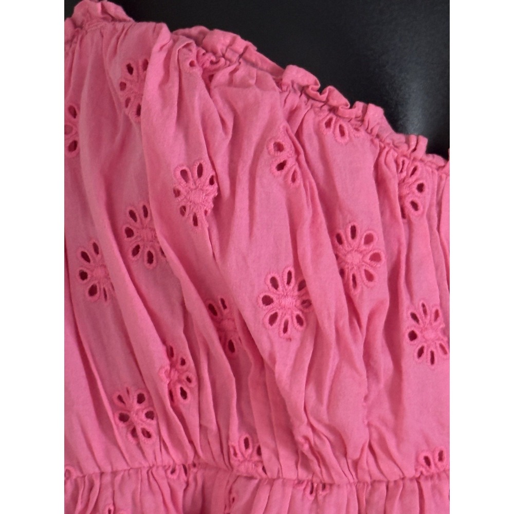 Hollister Womens Top Size XL Pink Babydoll Fairy Eyelet Dainty Feminine Boho Y2K - Picture 2 of 7